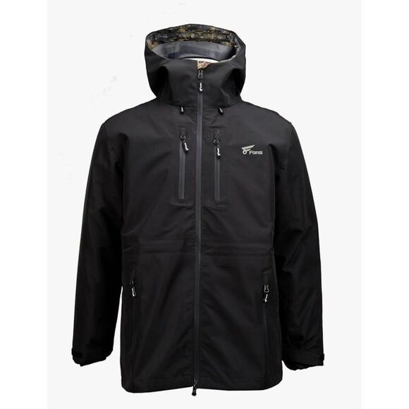 8 Fans Men's Hooded Jacket - 20000mm Waterproof Coats for Outdoor Work Hiking - Picture 1 of 10